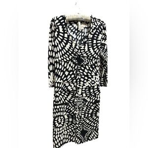 Nicole Miller Black and white Long Sleeve Dress